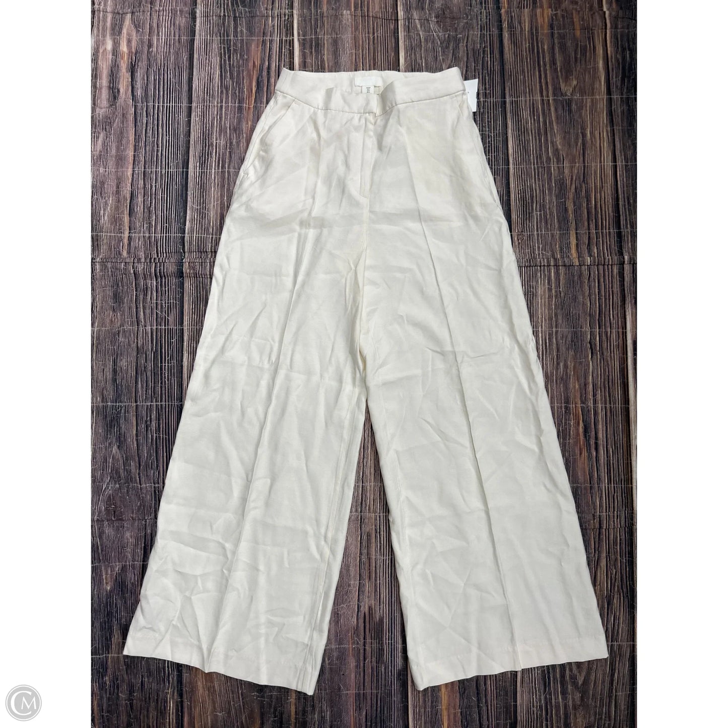 Pants Wide Leg By H&m In Cream, Size: 6