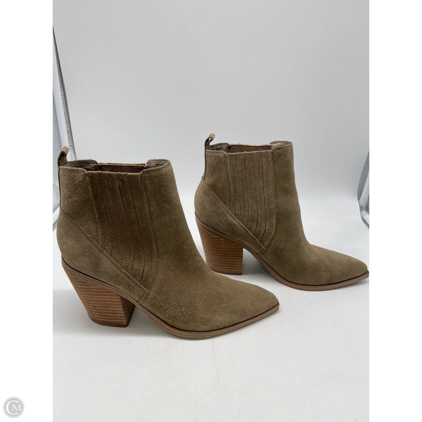 Boots Ankle Heels By Marc Fisher In Brown, Size: 9