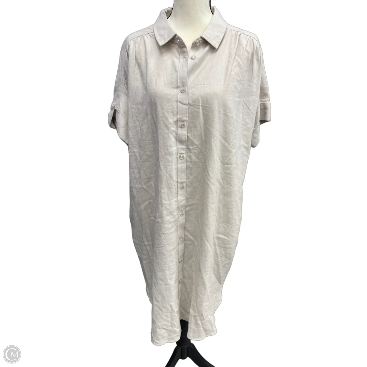 Dress Casual Maxi By Well Worn In Cream, Size: L