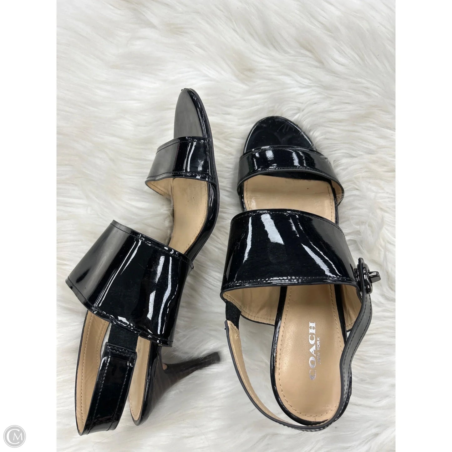 Sandals Designer By Coach In Black, Size: 9