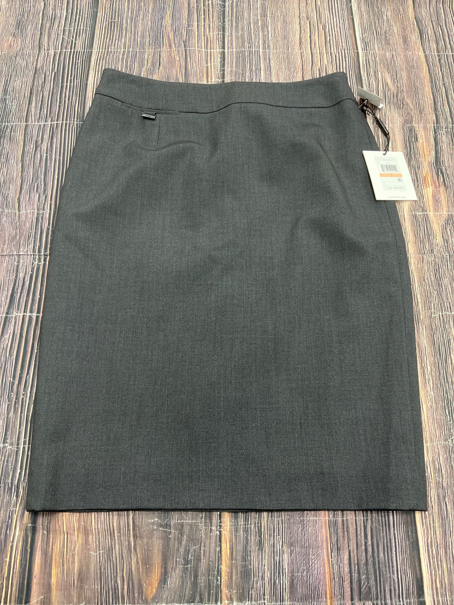 Skirt Midi By Calvin Klein In Grey, Size: 2