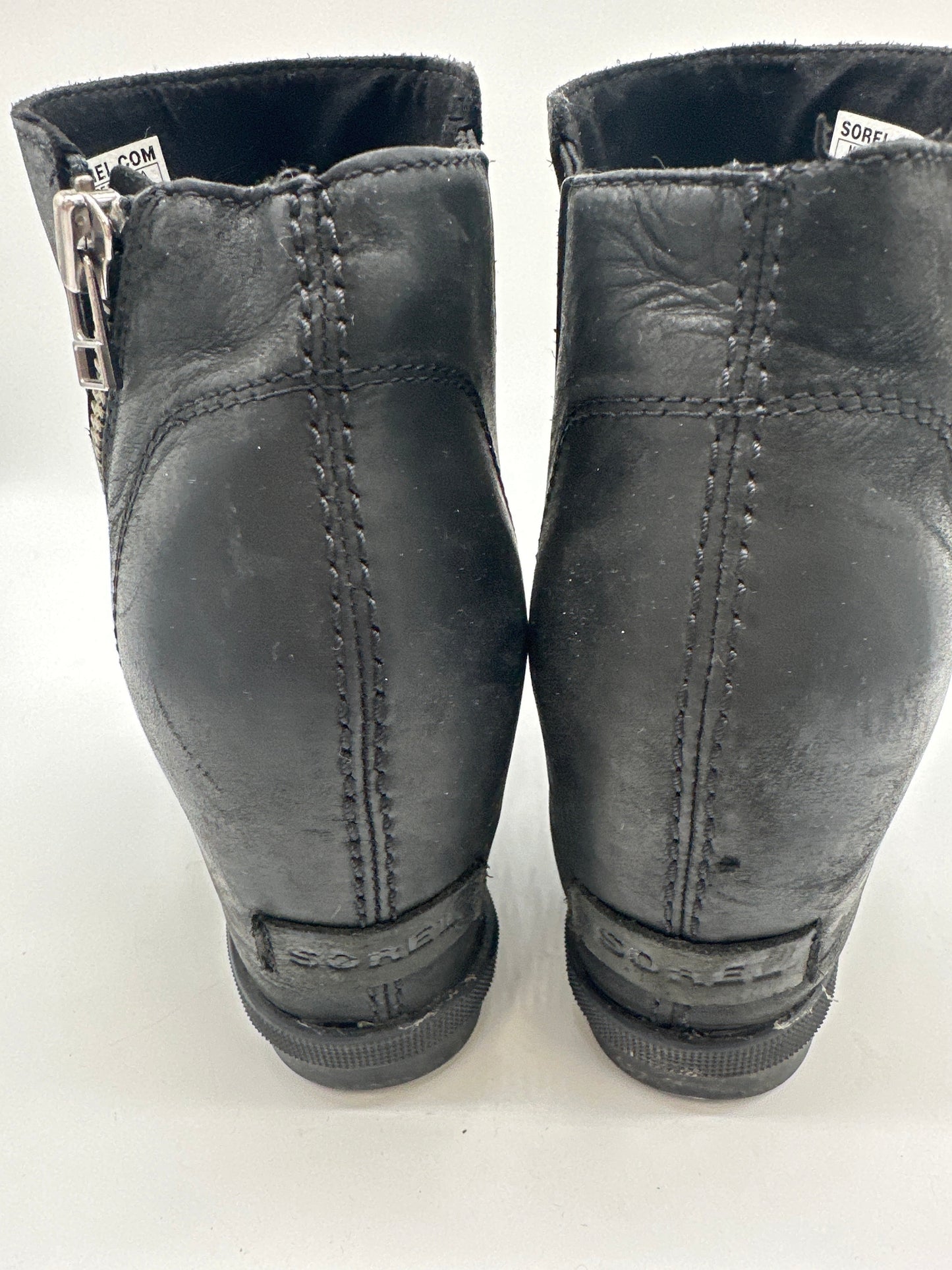 Boots Ankle Heels By Sorel In Black, Size: 10