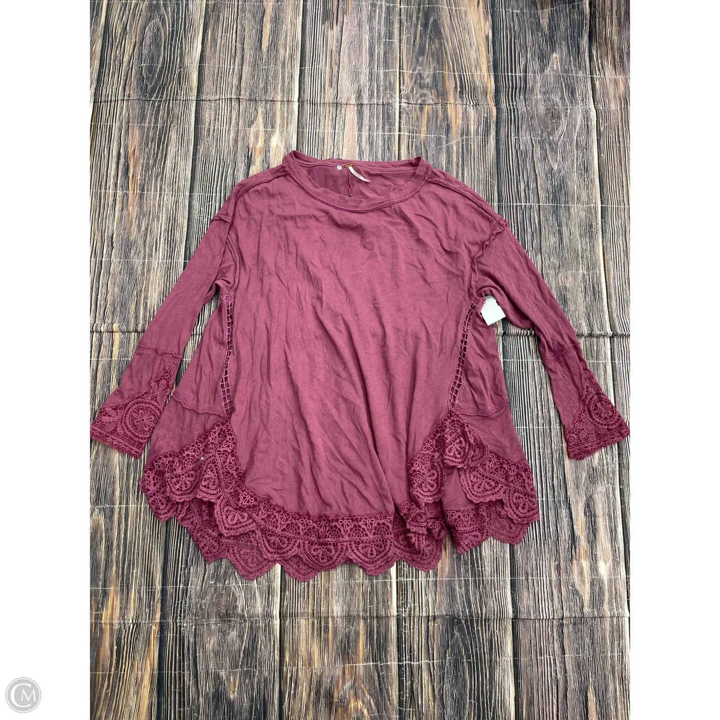 Top Long Sleeve By Free People In Purple, Size: S