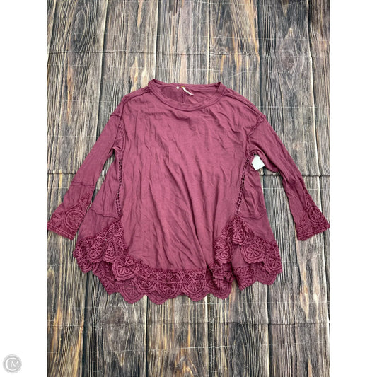 Top Long Sleeve By Free People In Purple, Size: S