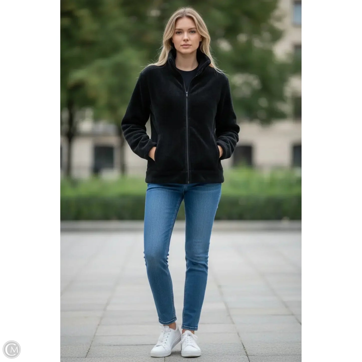 Sweatshirt Collar By Champion In Black, Size: L