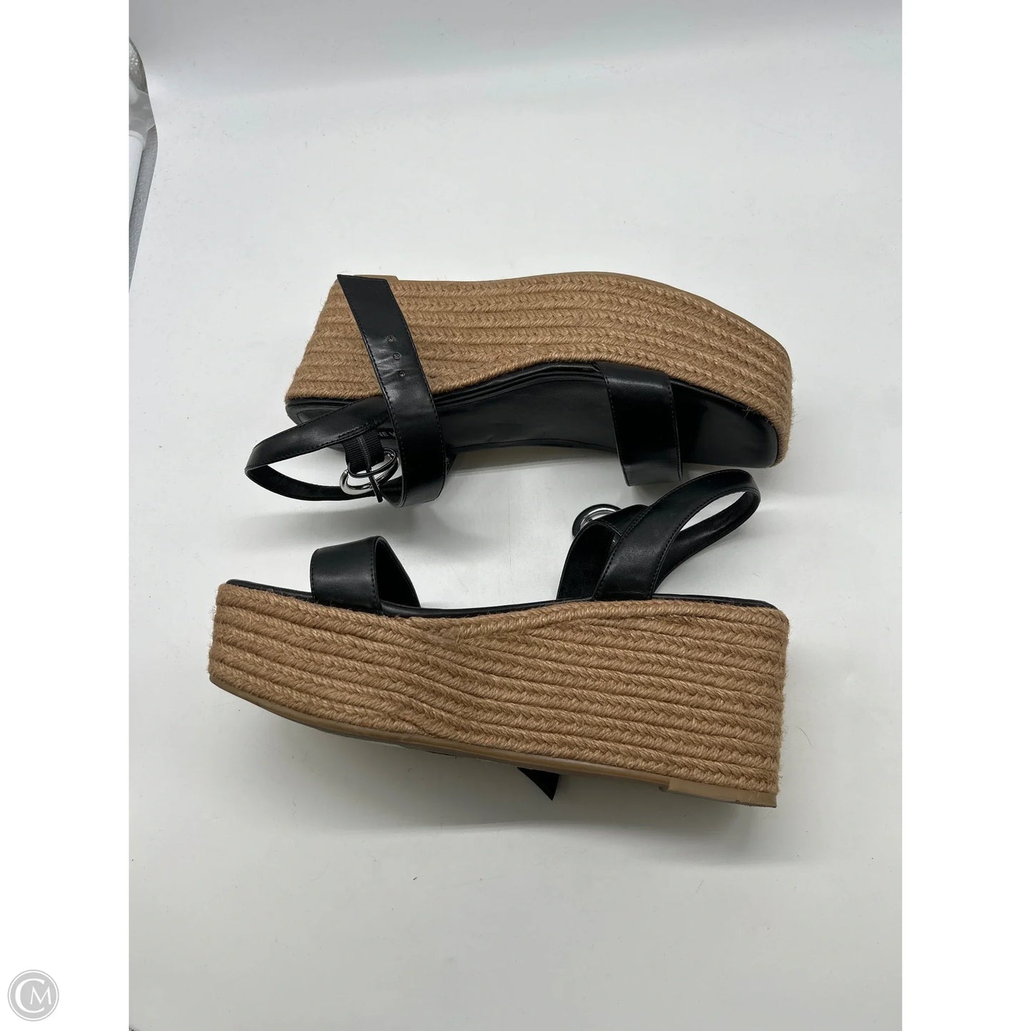 Sandals Heels Wedge By Nine West In Black, Size: 8