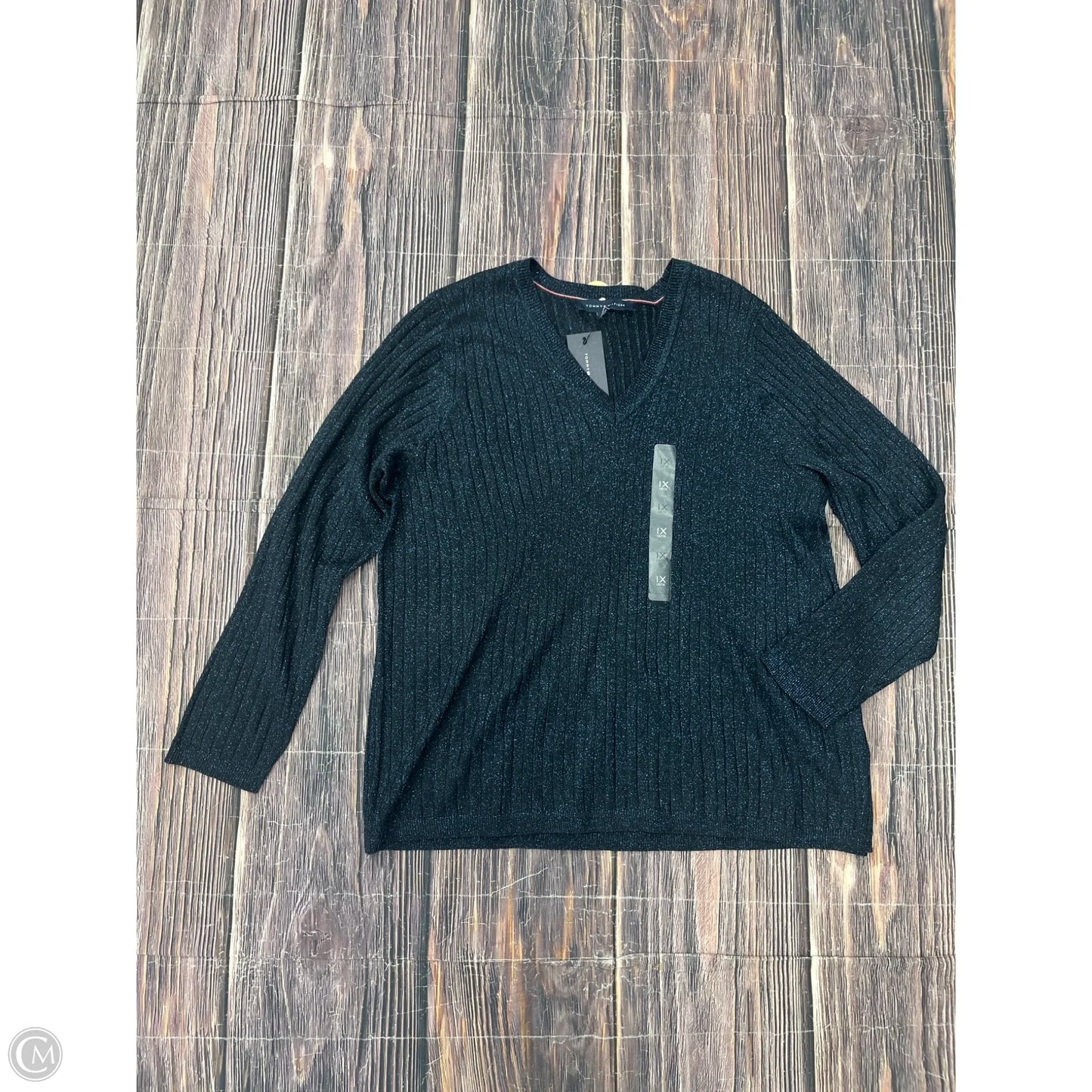 Sweater By Tommy Hilfiger In Black, Size: 1x