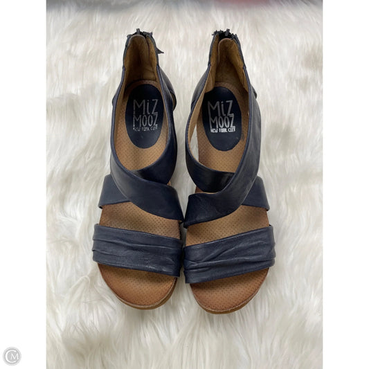 Sandals Heels Wedge By Miz Mooz In Blue, Size: 9