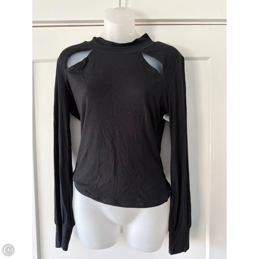 Top Long Sleeve By Vintage Havana In Black, Size: L