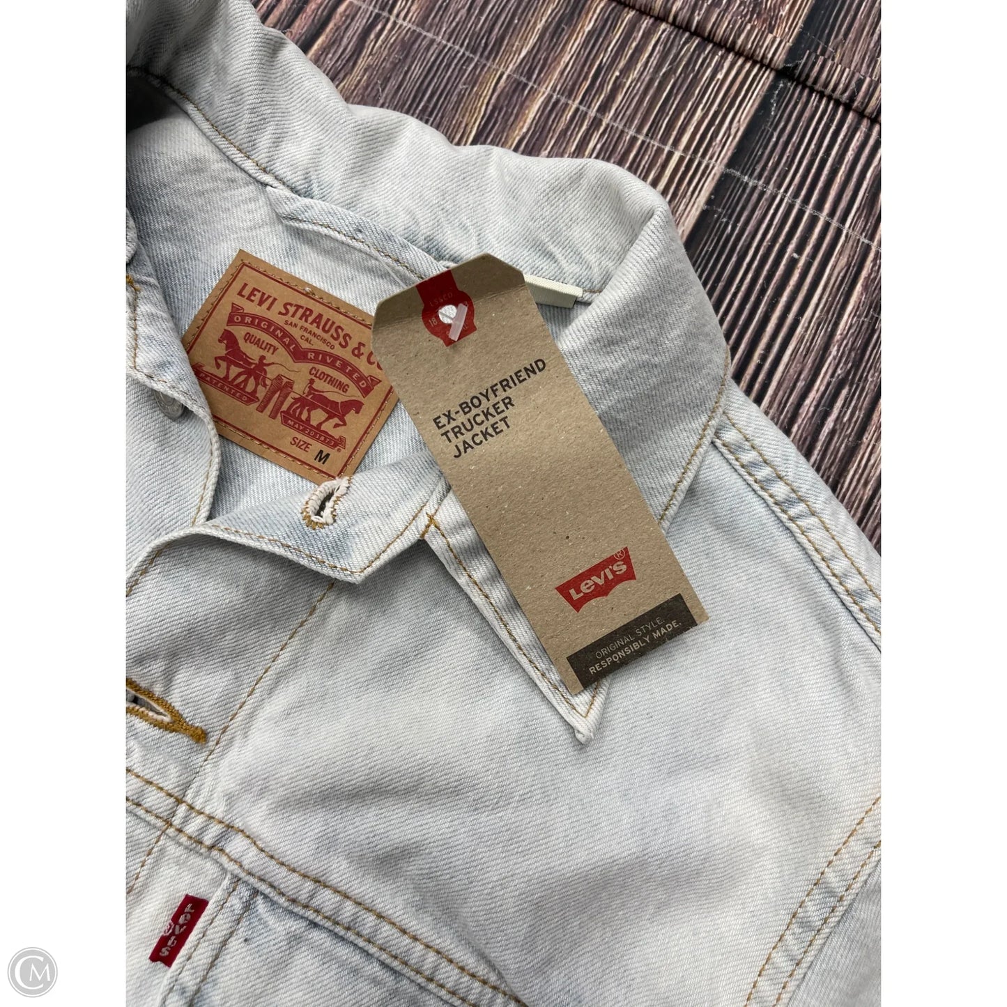 Jacket Denim By Levis In Blue Denim, Size: M