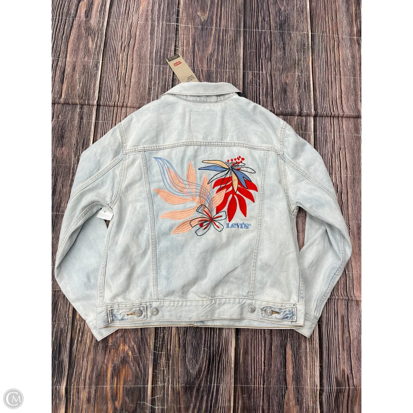 Jacket Denim By Levis In Blue Denim, Size: M