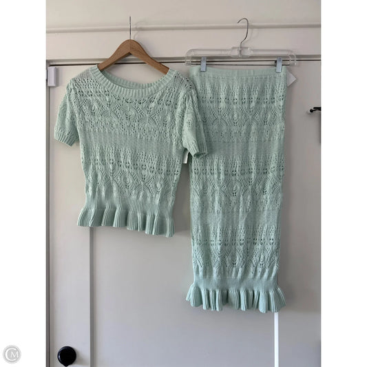 Top Short Sleeve By Lc Lauren Conrad In Green, Size: S