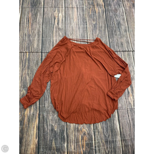 Top Long Sleeve By Free People In Orange, Size: M