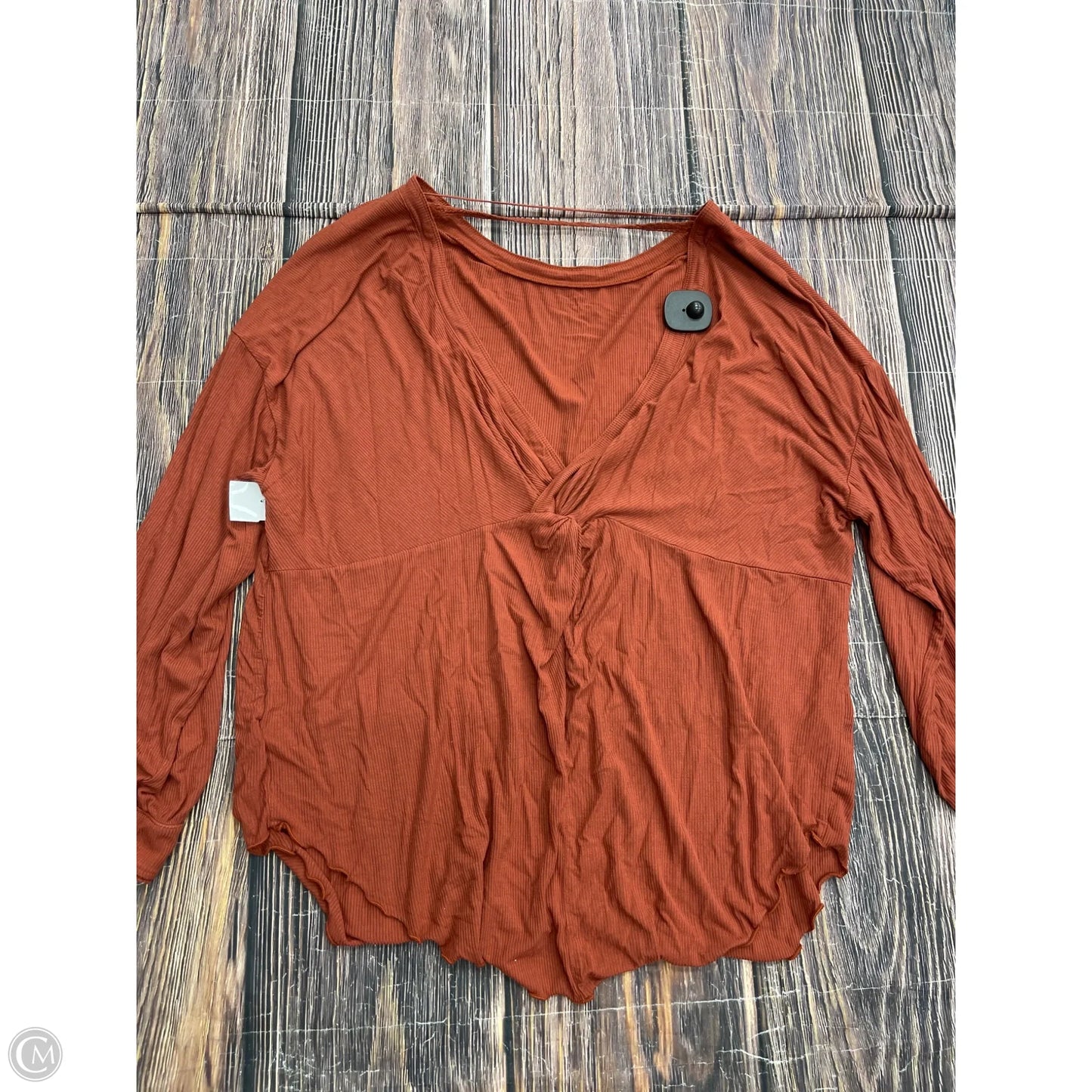 Top Long Sleeve By Free People In Orange, Size: M