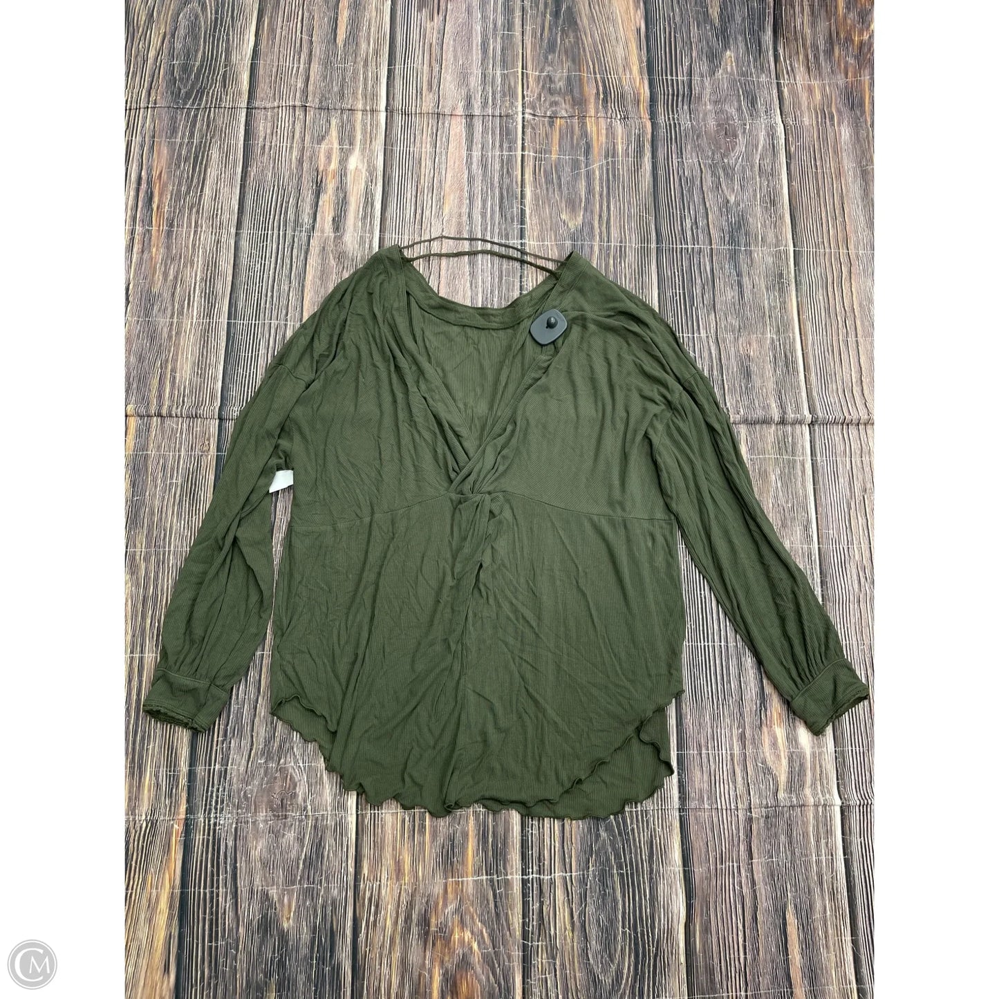Top Long Sleeve By Free People In Green, Size: M