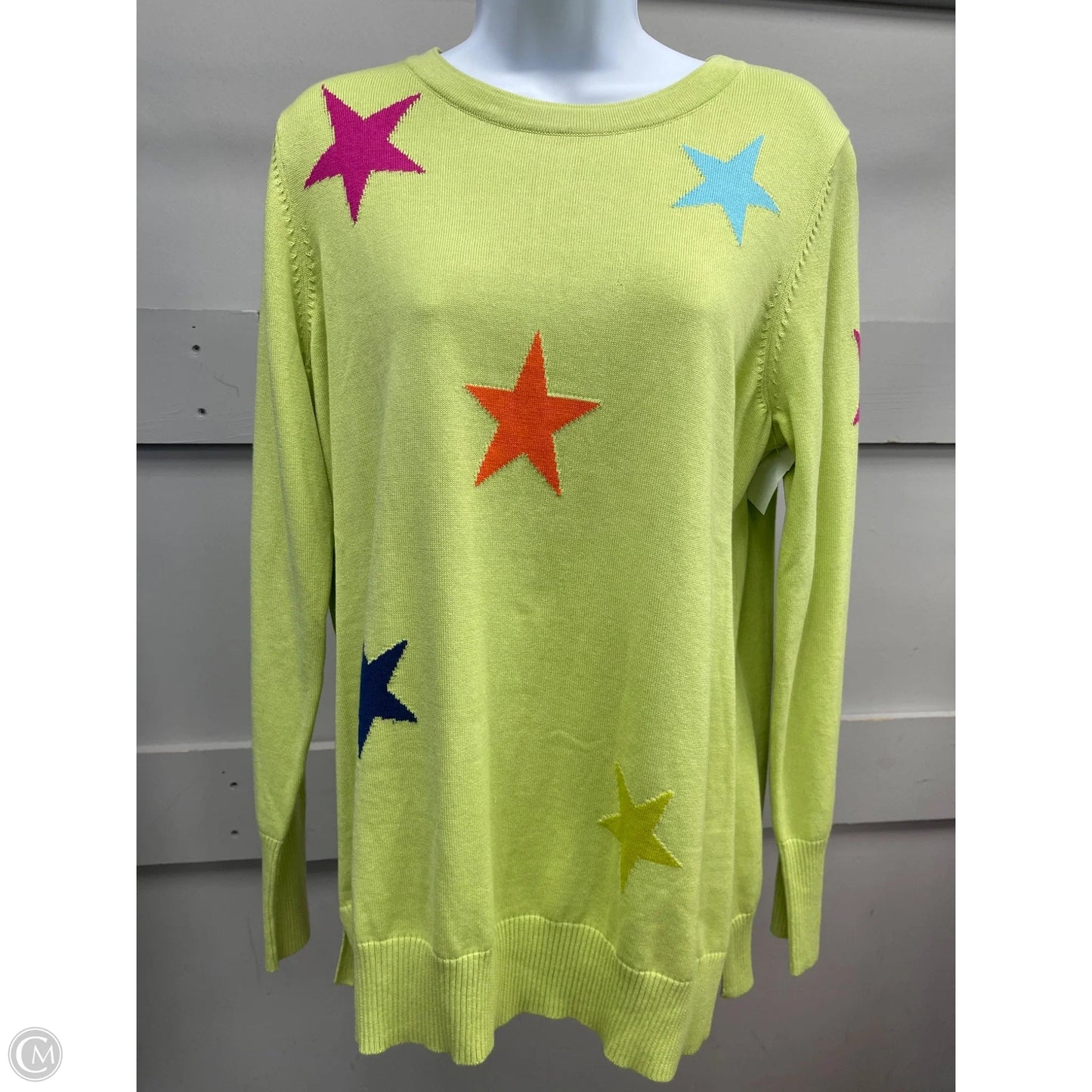 Sweater By Belle By Kim Gravel In Green, Size: L