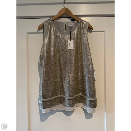 Tank Top By Calvin Klein In Gold, Size: Xl