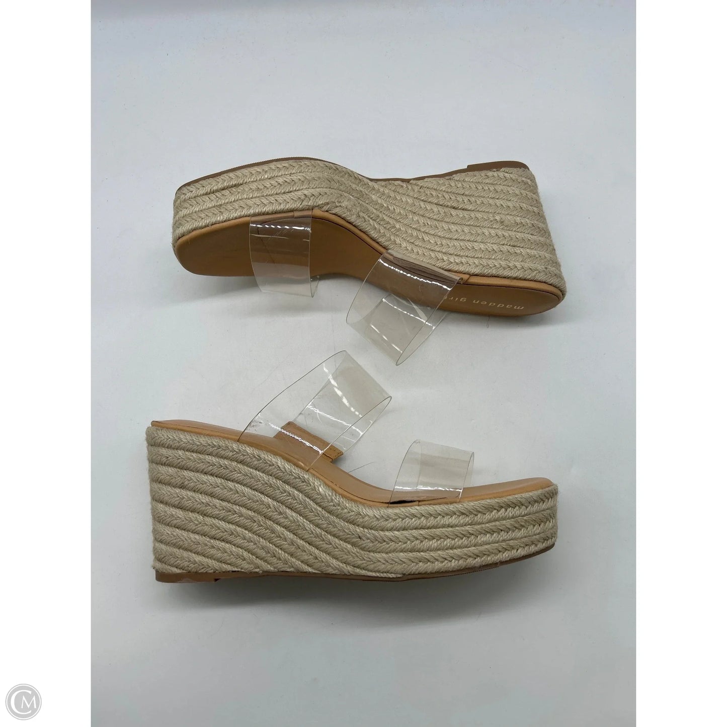 Sandals Heels Wedge By Madden Girl In Tan, Size: 11