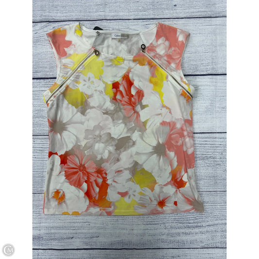 Tank Top By Calvin Klein In White, Size: L