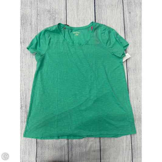 Top Short Sleeve Designer By Lilly Pulitzer In Green, Size: 1x