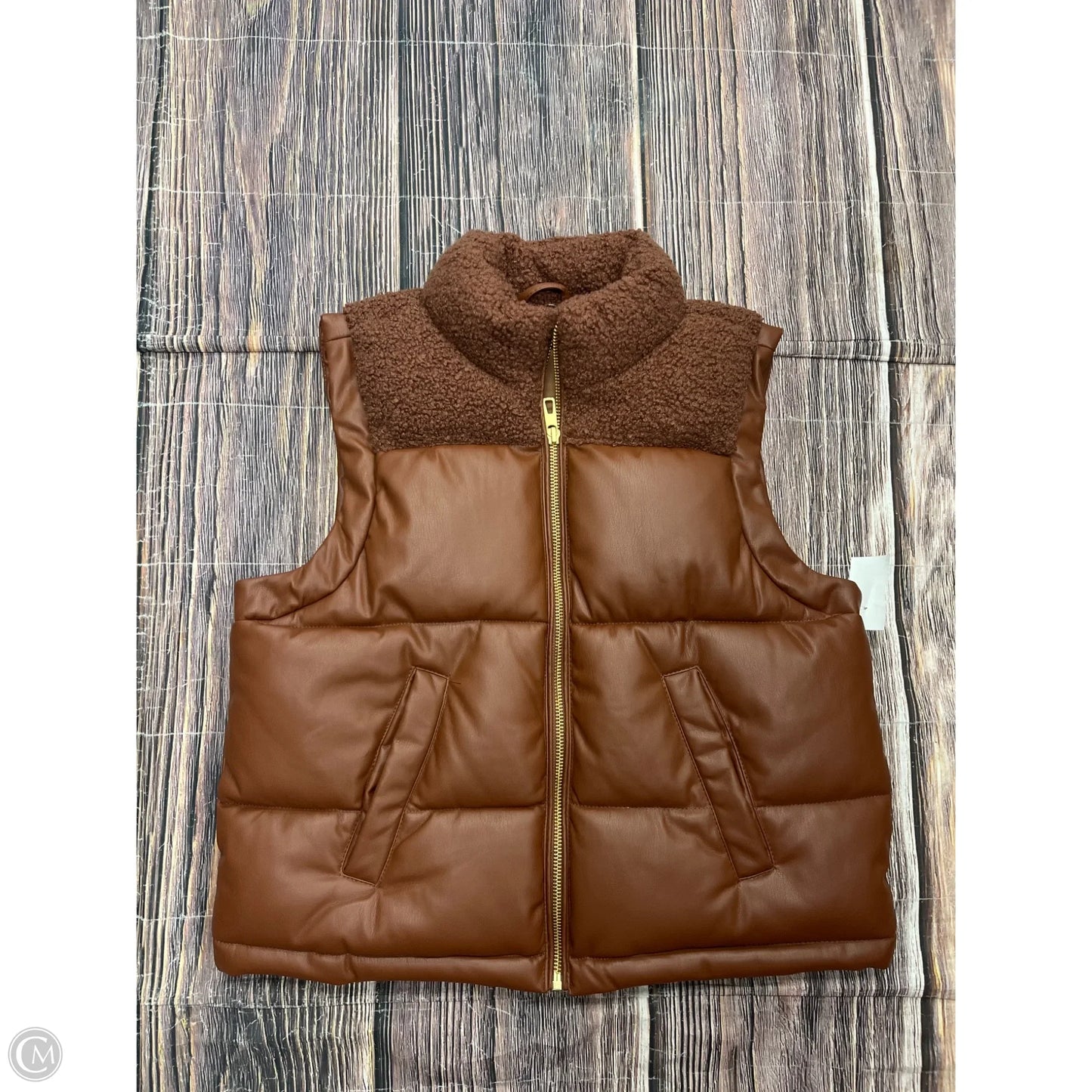 Vest Puffer & Quilted By Maurices In Brown, Size: S