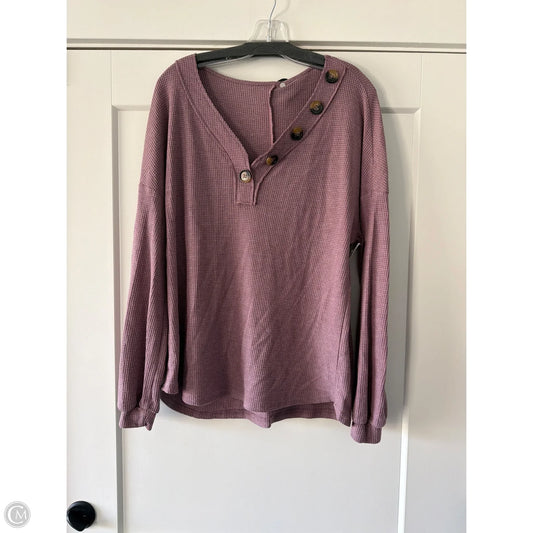 Top Long Sleeve By Clothes Mentor In Purple, Size: L