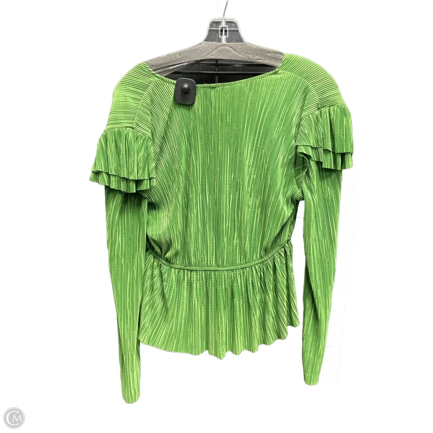 Top Long Sleeve By Zara In Green, Size: S