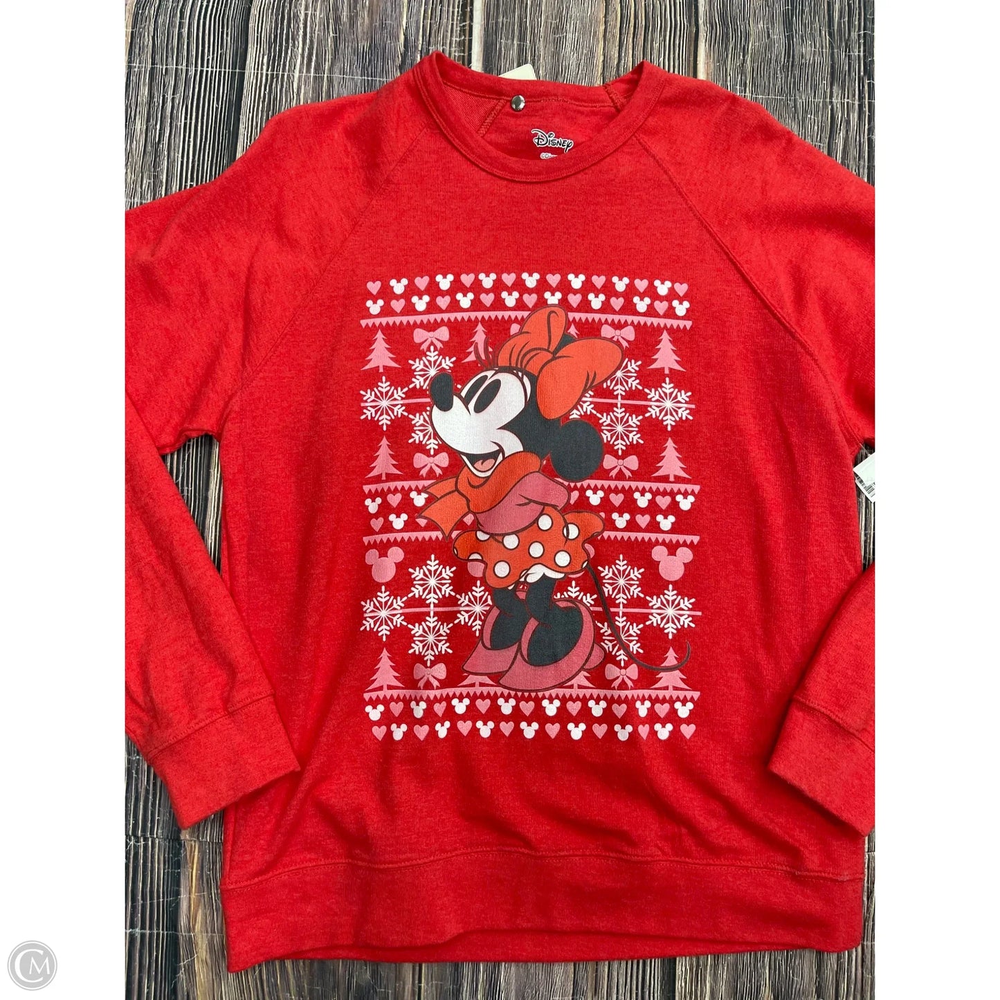 Sweatshirt Crewneck By Disney Store In Red, Size: L