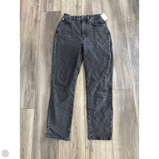 Jeans Straight By Madewell In Black Denim, Size: 4