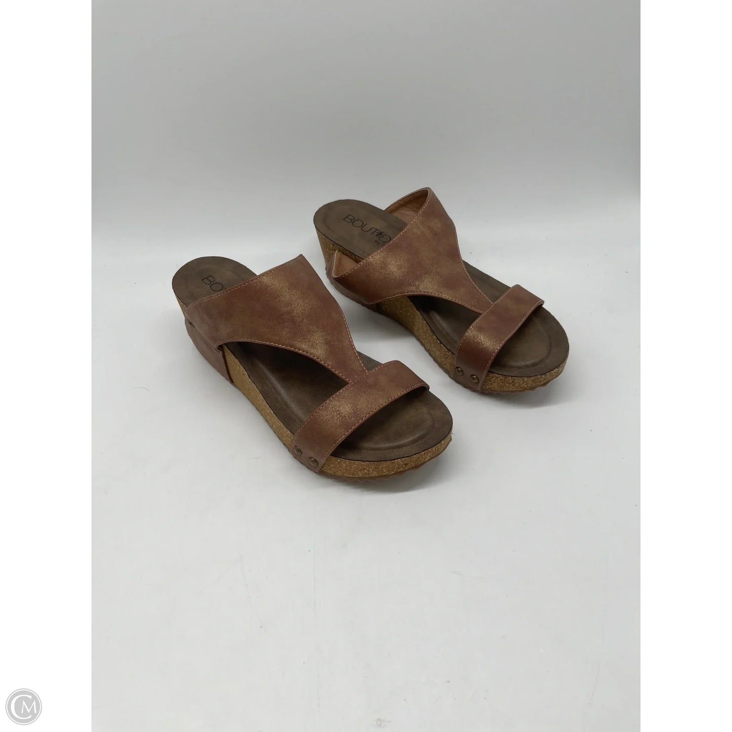 Sandals Heels Wedge By Corkys In Brown, Size: 9