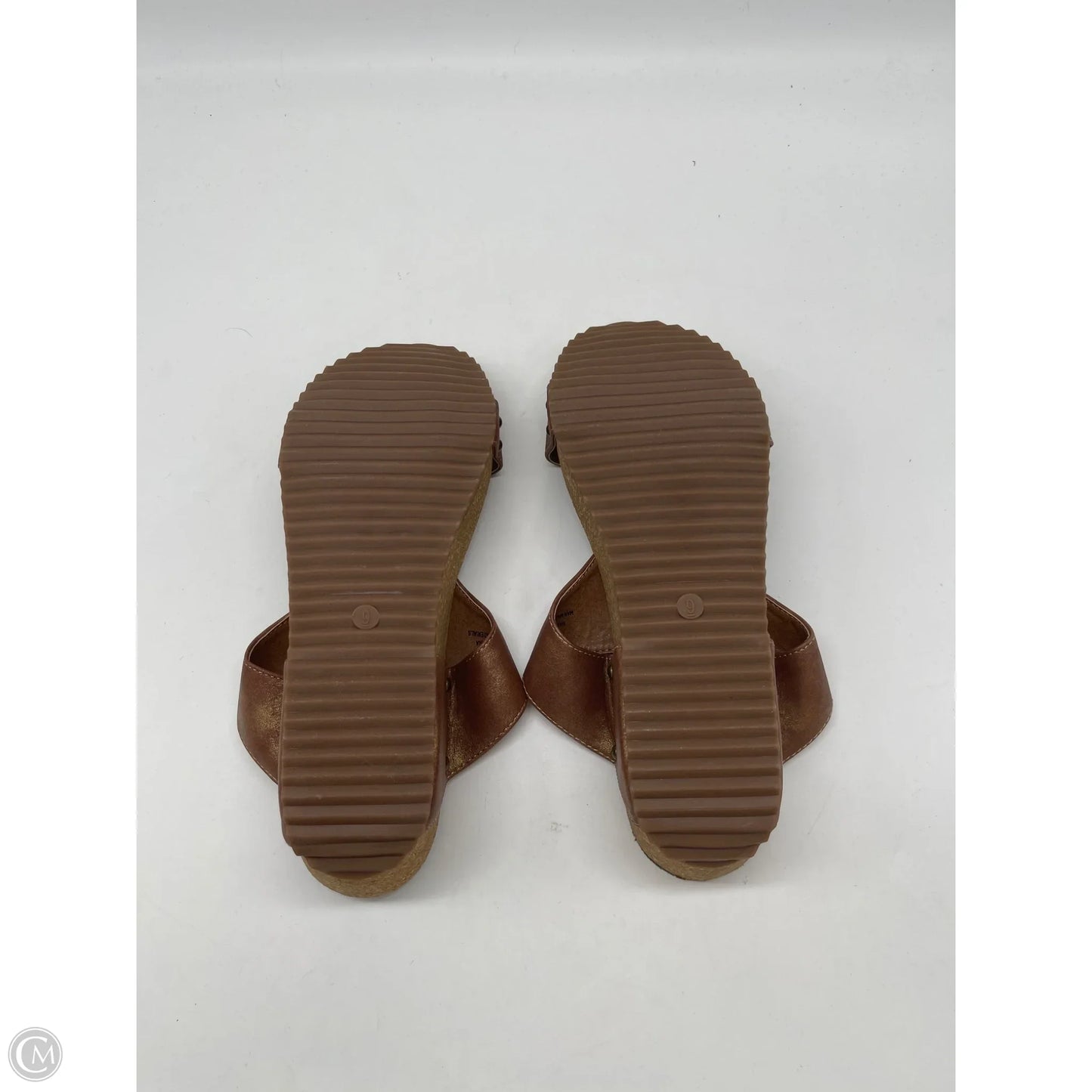 Sandals Heels Wedge By Corkys In Brown, Size: 9
