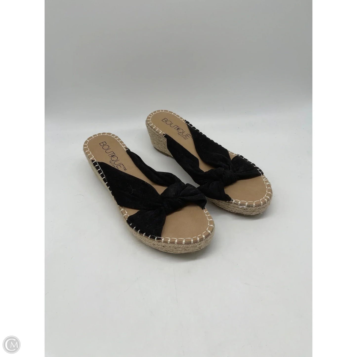 Sandals Heels Wedge By Corkys In Black, Size: 9