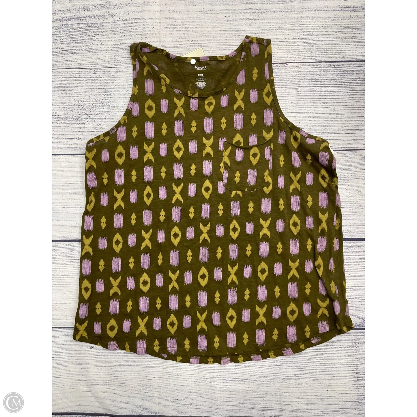 Tank Top By Sonoma In Green, Size: 1x