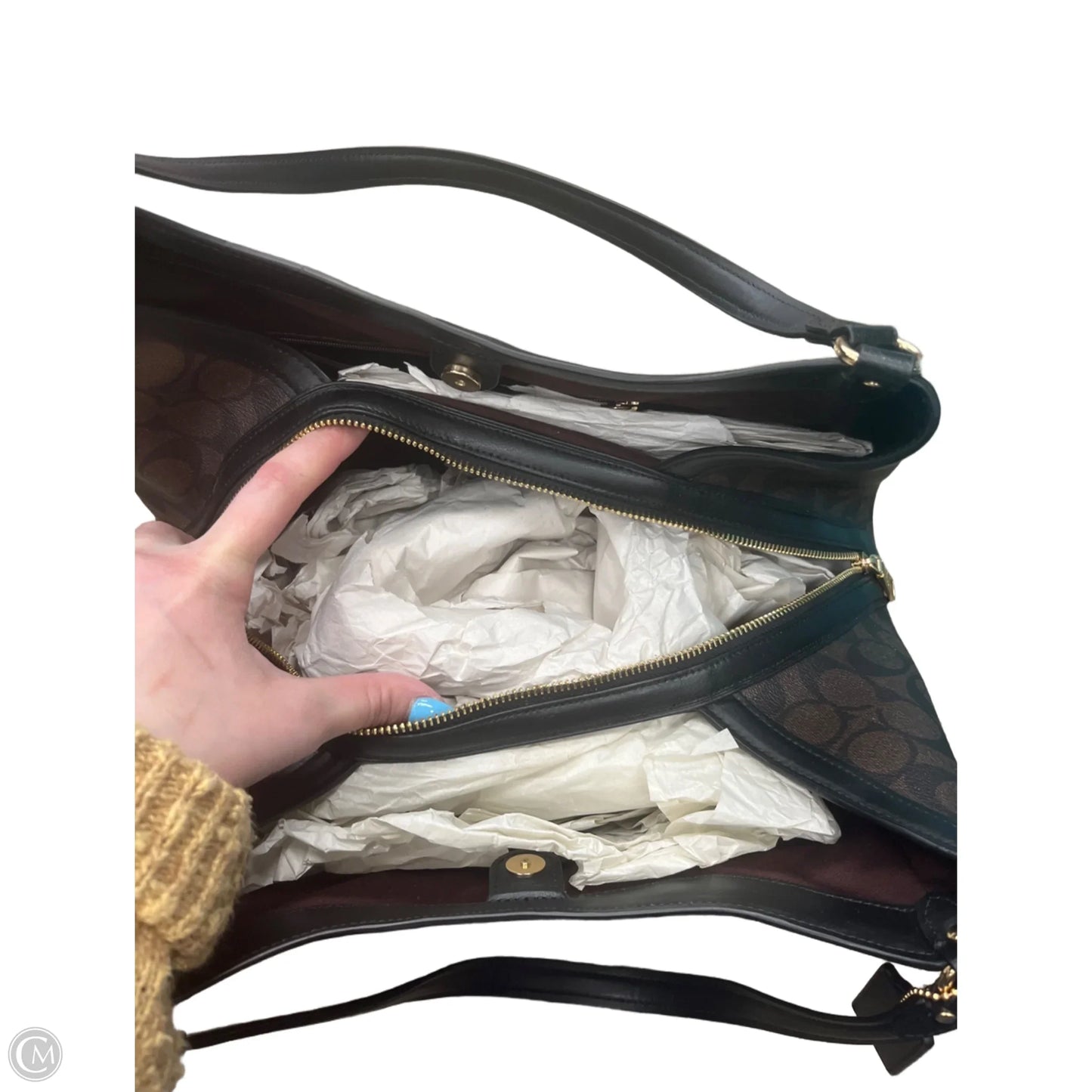 Handbag Designer By Coach, Size: Large