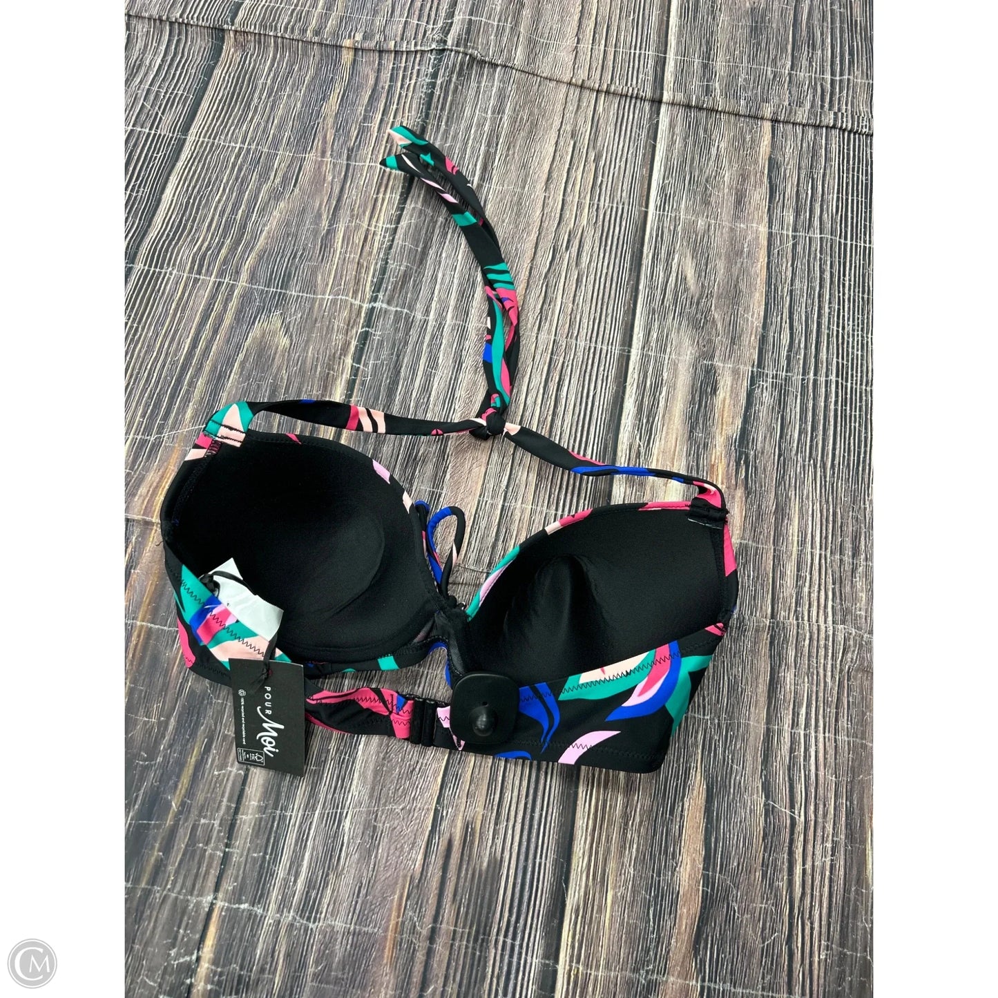 Swimsuit Top By Clothes Mentor In Black, Size: L