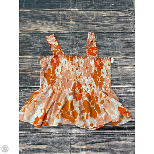 Top Sleeveless By Clothes Mentor In Orange, Size: 3x