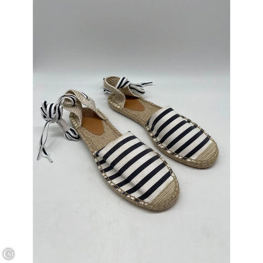 Sandals Flats By J. Crew In Blue & White, Size: 8.5