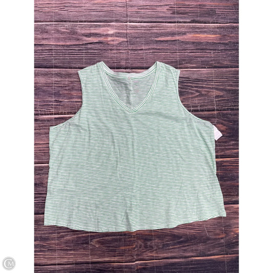 Top Sleeveless By Sonoma In Green, Size: 3x