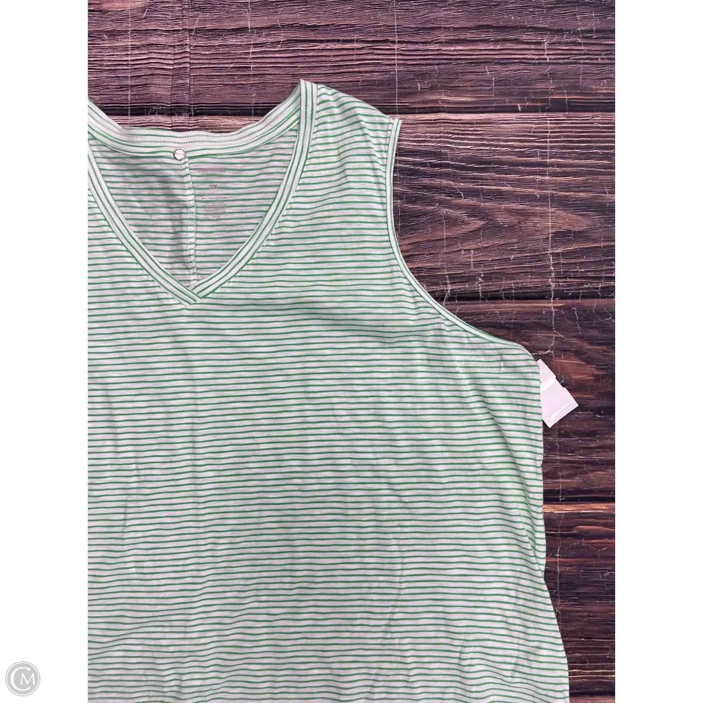 Top Sleeveless By Sonoma In Green, Size: 3x