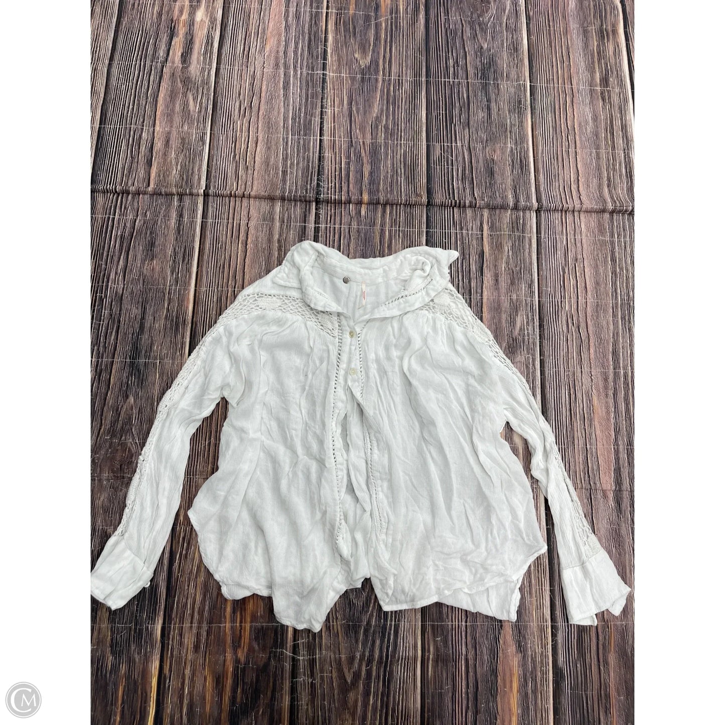 Top Long Sleeve By Free People In White, Size: S