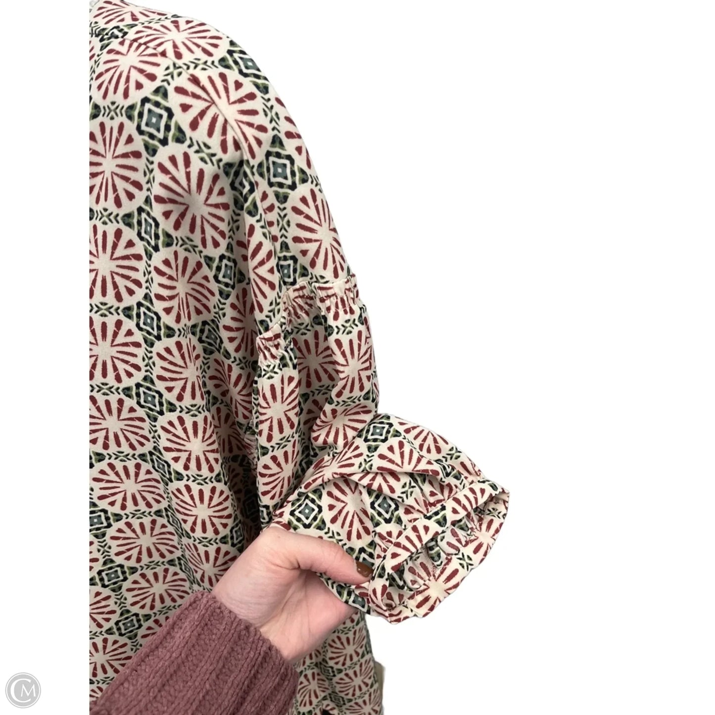 Top Long Sleeve By Not Your Daughters Jeans In Tan, Size: 1x