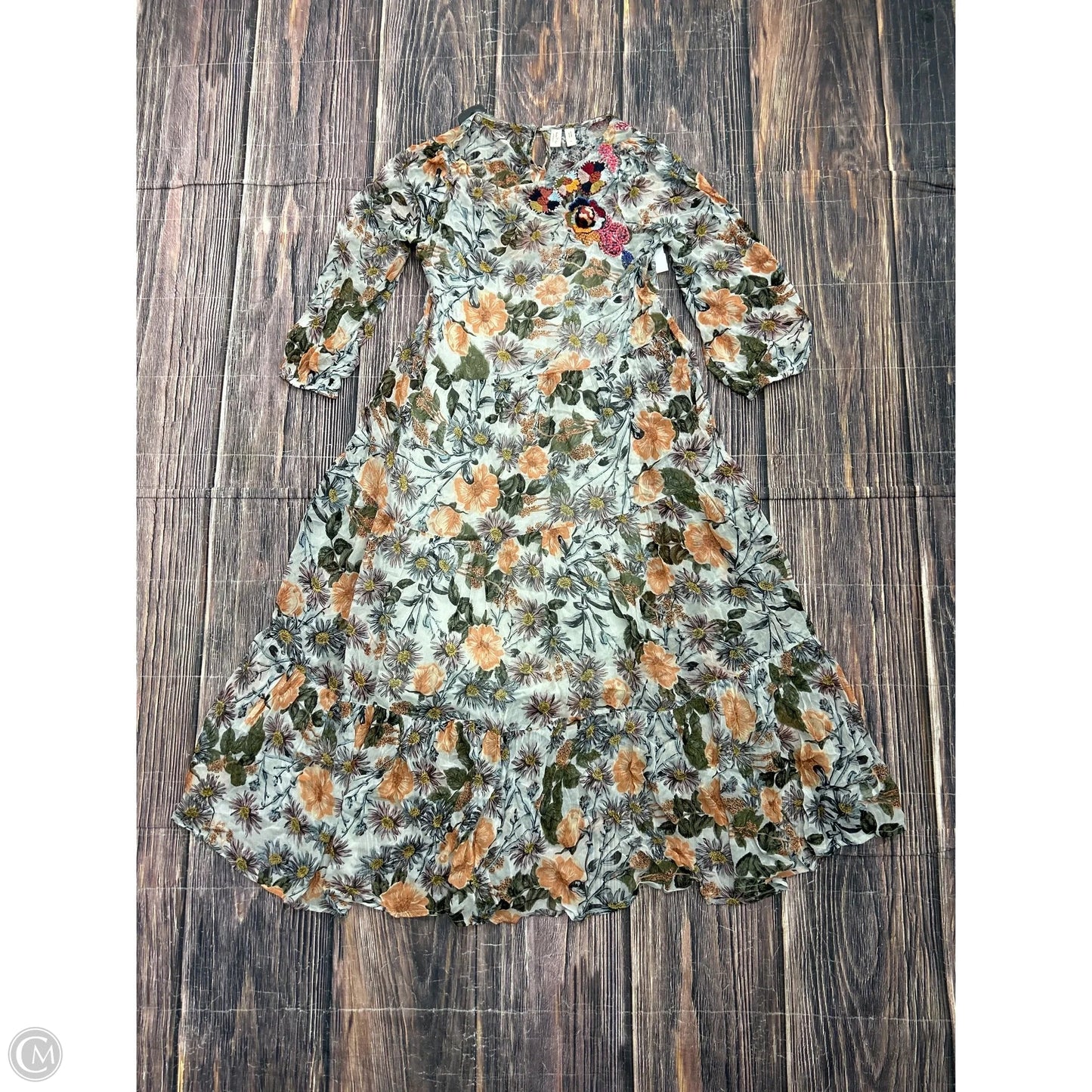 Dress Casual Maxi By Anthropologie In Floral Print, Size: Sp