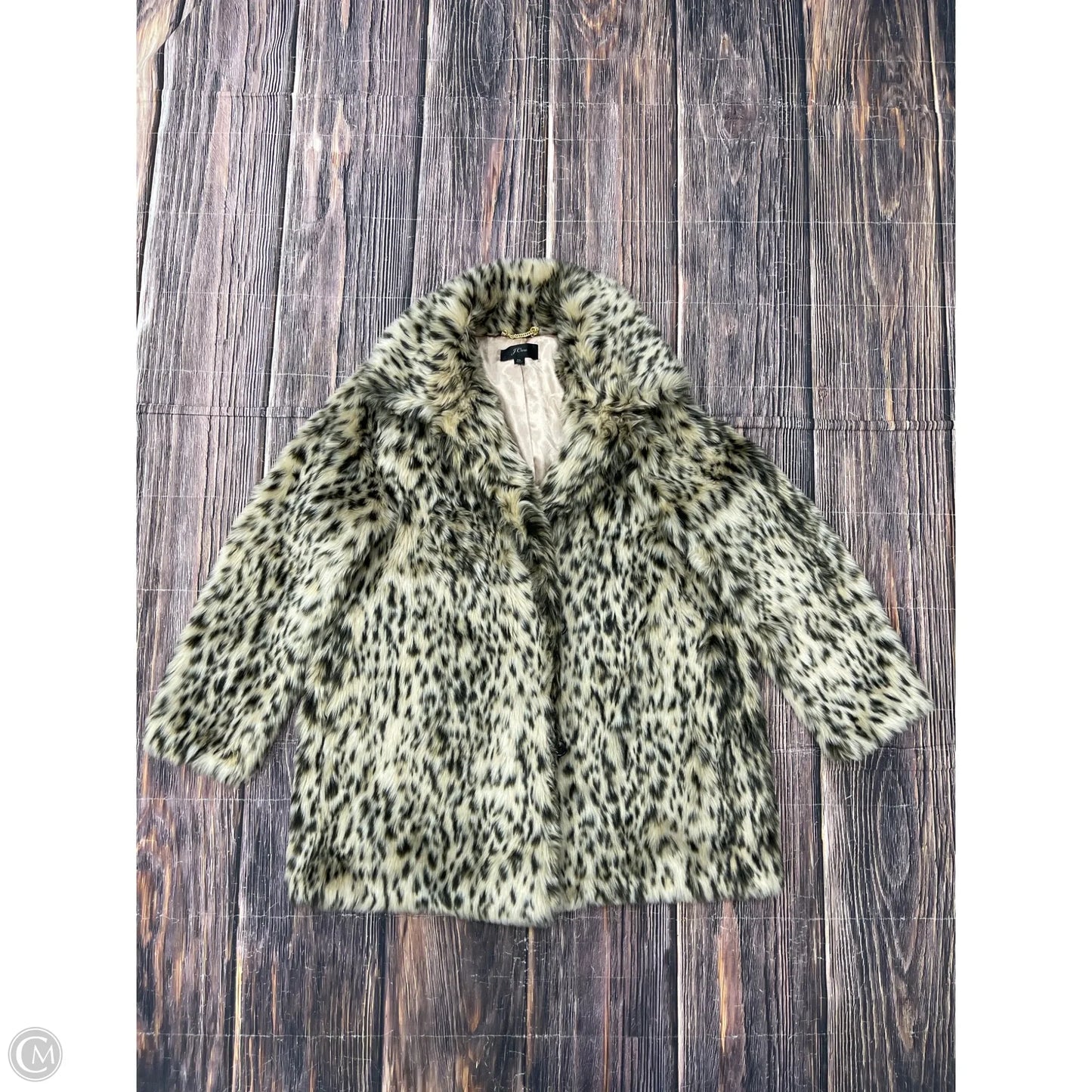 Coat Faux Fur & Sherpa By J. Crew In Animal Print, Size: Xl
