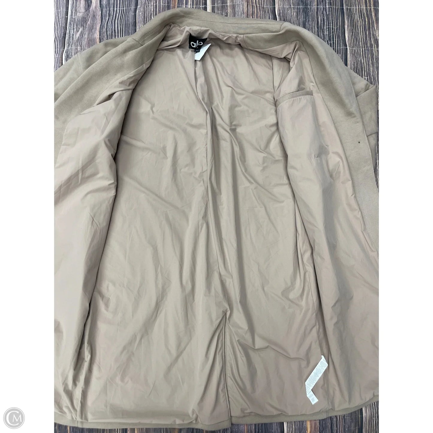 Coat Trench Coat By Alo In Taupe, Size: Xl