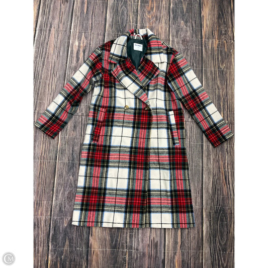 Coat Peacoat By Old Navy In Plaid Pattern, Size: M
