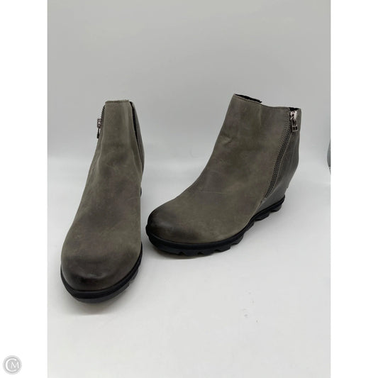 Boots Ankle Heels By Sorel In Grey, Size: 11