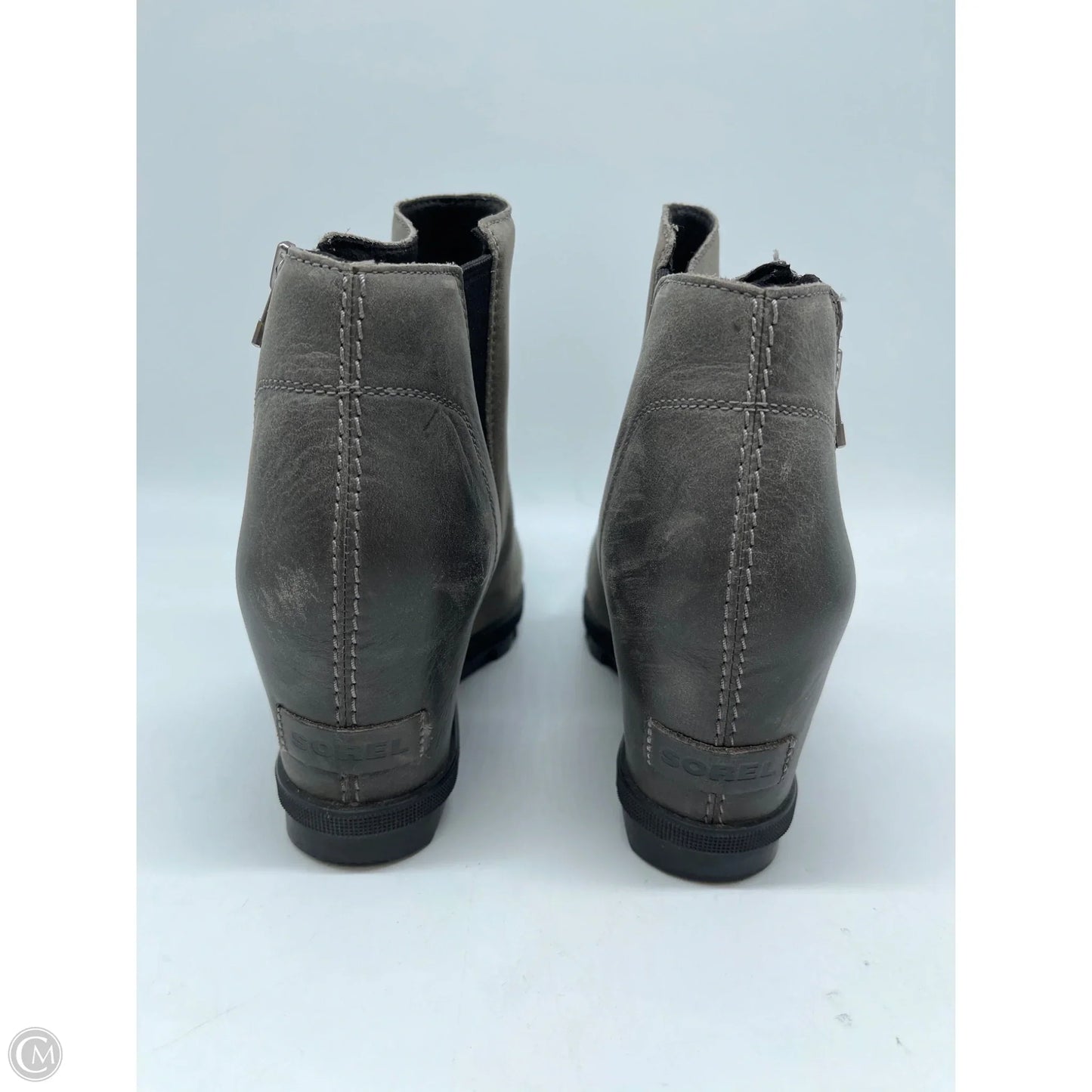 Boots Ankle Heels By Sorel In Grey, Size: 11