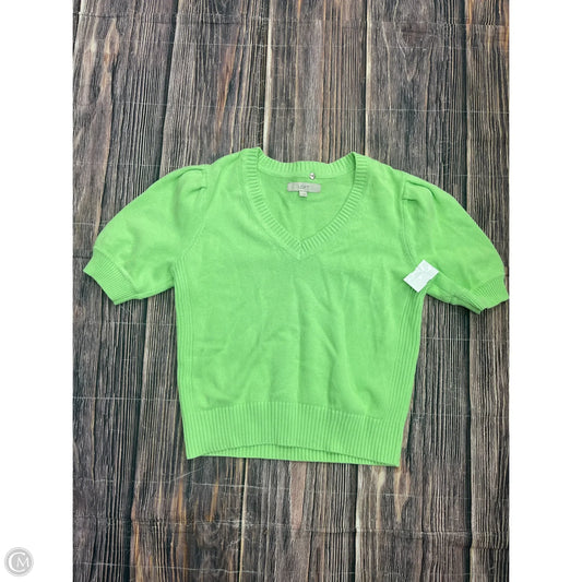Sweater Short Sleeve By Loft In Green, Size: M