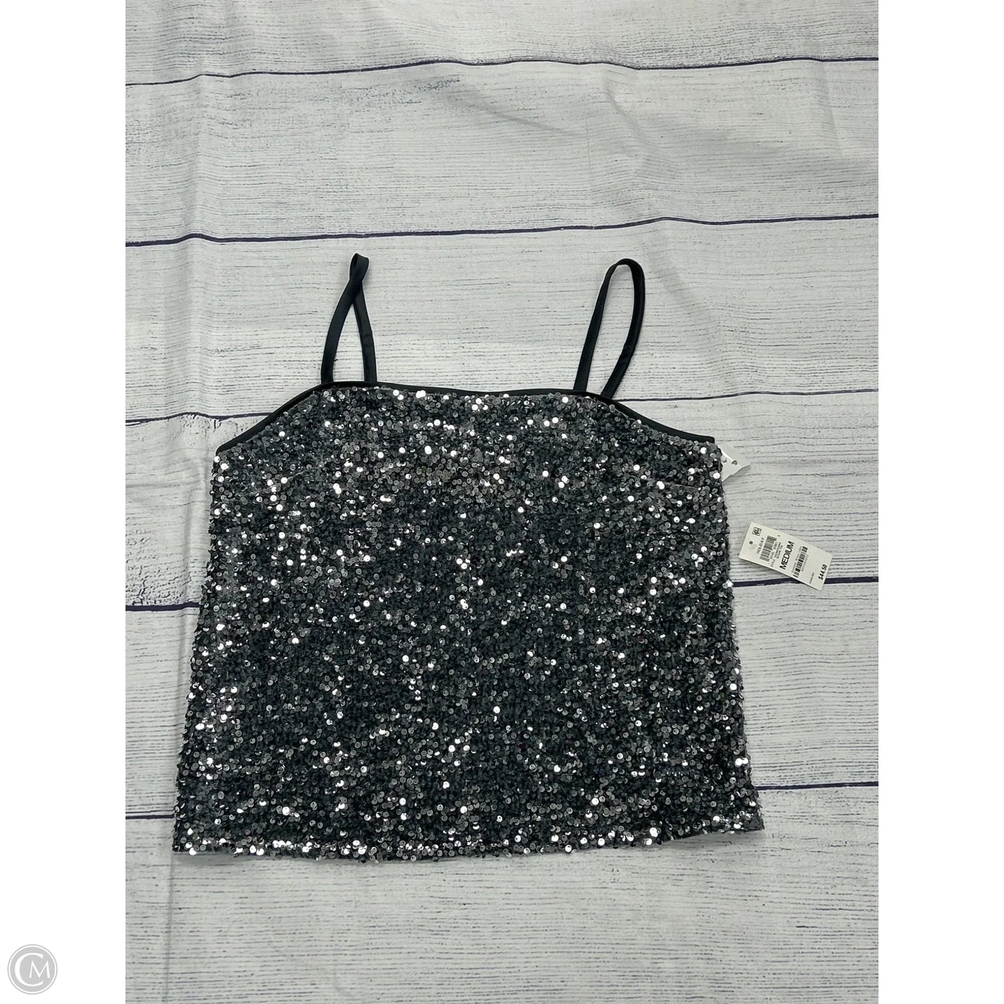 Top Sleeveless By On 34th In Silver, Size: M