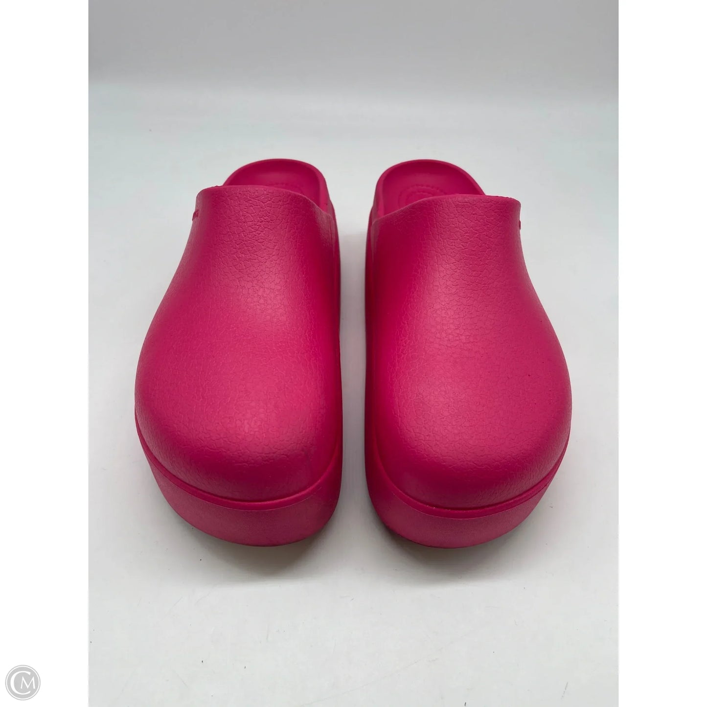Shoes Heels Wedge By Crocs In Pink, Size: 8